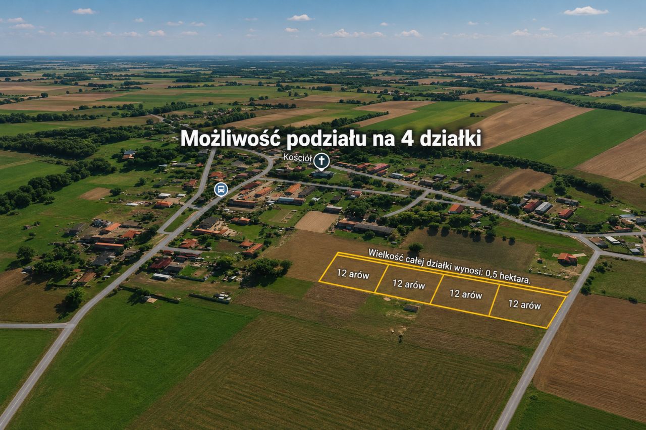 Działka rolno-budowlana Boryszyn, Polna. Zdjęcie 3