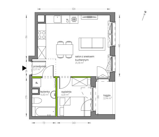 Mieszkanie 2-pokojowe Kraków Płaszów, ul. Myśliwska. Zdjęcie 25