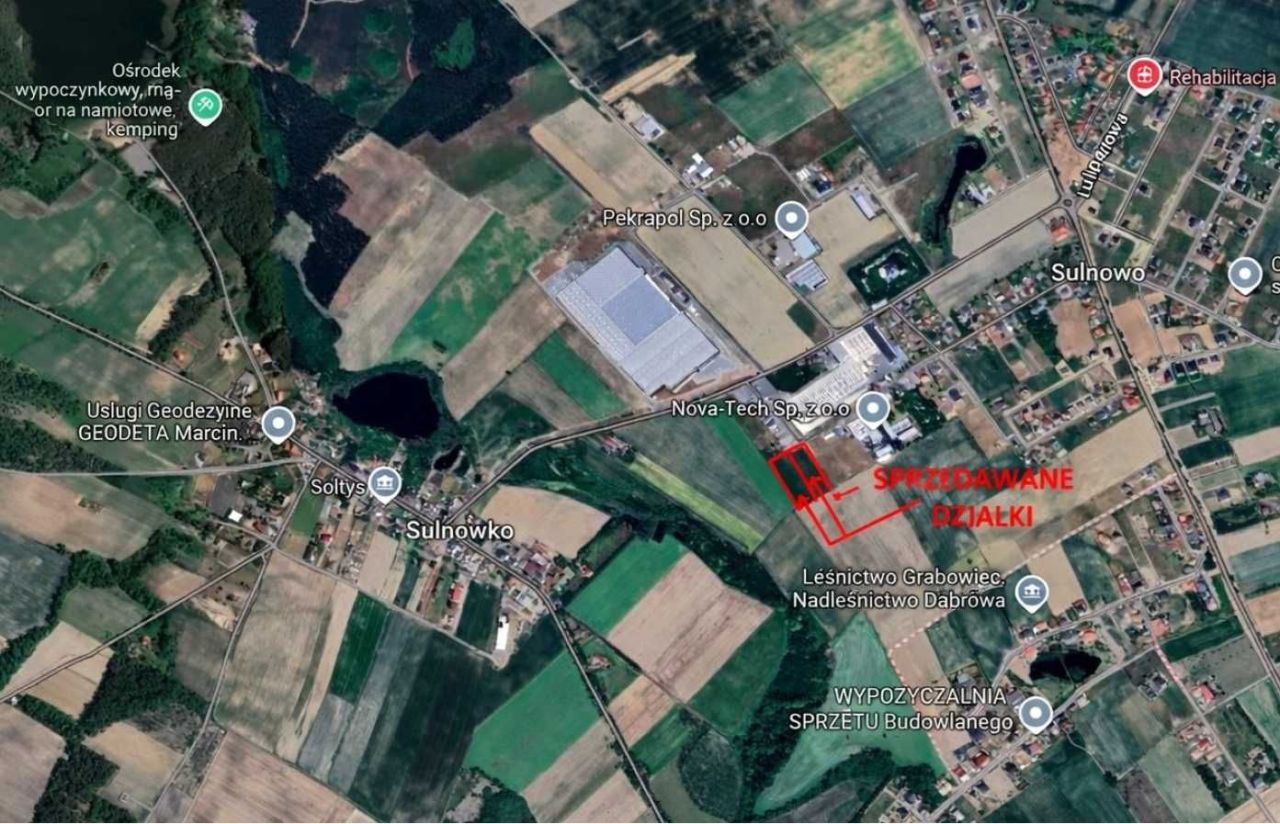 Działka inwestycyjna Sulnowo. Zdjęcie 1