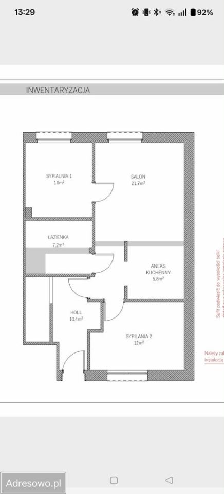 Mieszkanie 3-pokojowe Rzeszów Zalesie, al. gen. Władysława Sikorskiego. Zdjęcie 14