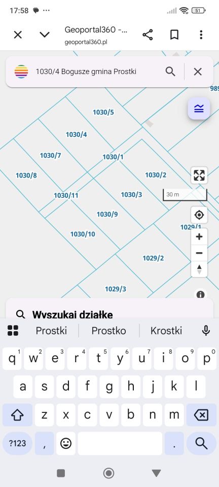 Działka budowlana Prostki Bogusze, Bogusze. Zdjęcie 3