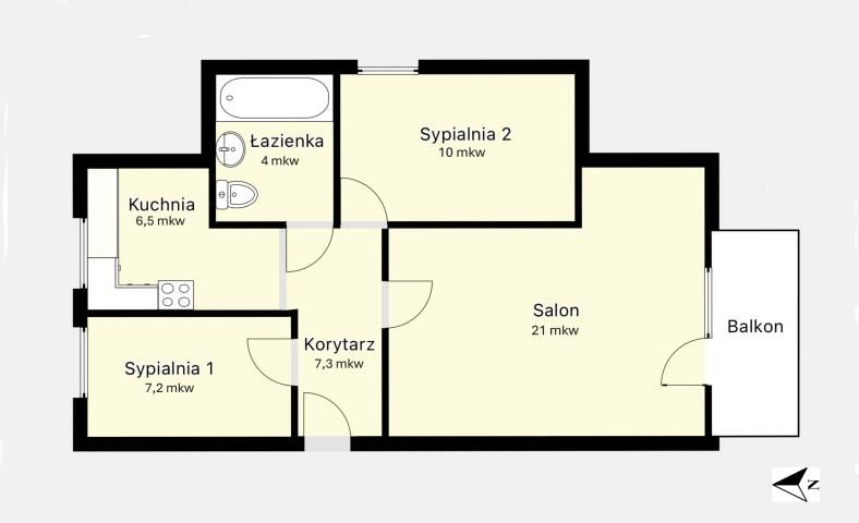 Mieszkanie 3-pokojowe Lubawa, ul. Kazimierza Wielkiego. Zdjęcie 16