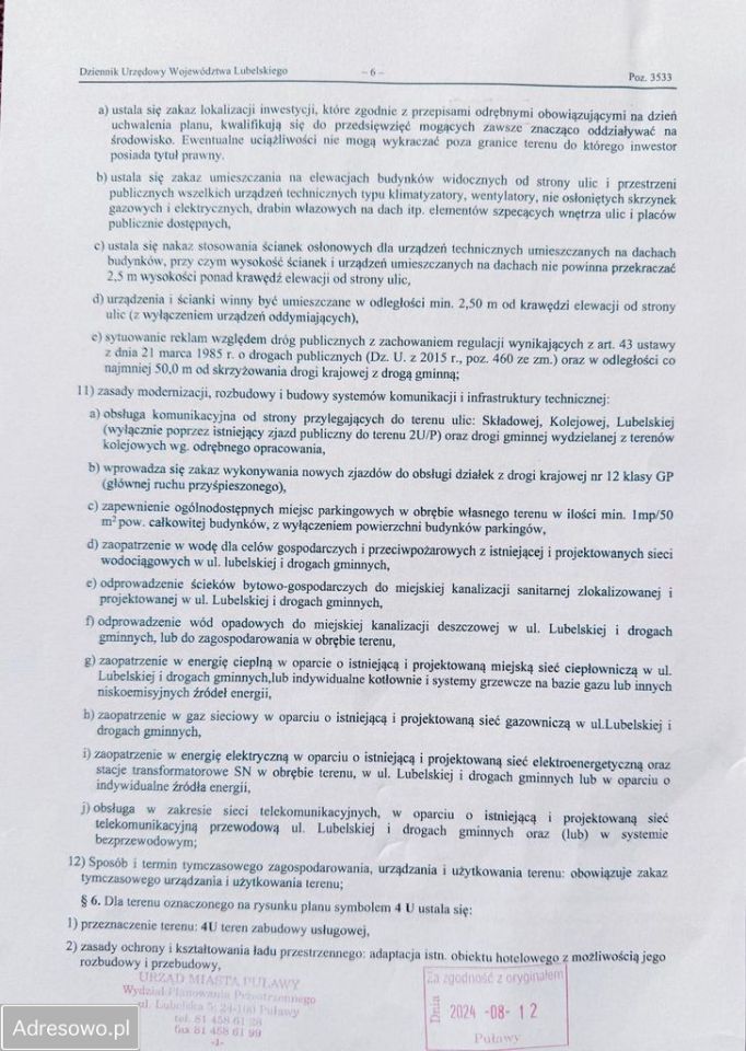 Działka inwestycyjna Puławy, ul. Lubelska. Zdjęcie 9