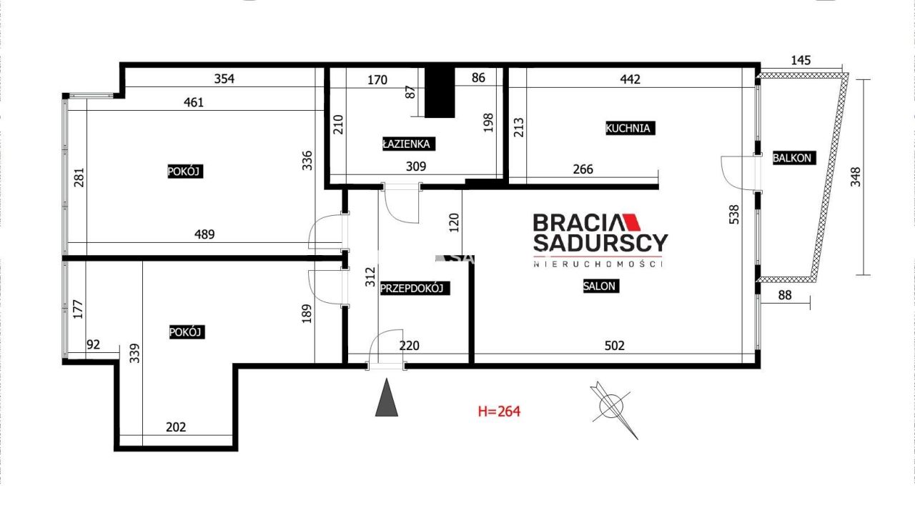 Mieszkanie 3-pokojowe Kraków Krowodrza, ul. Kazimierza Wielkiego. Zdjęcie 2