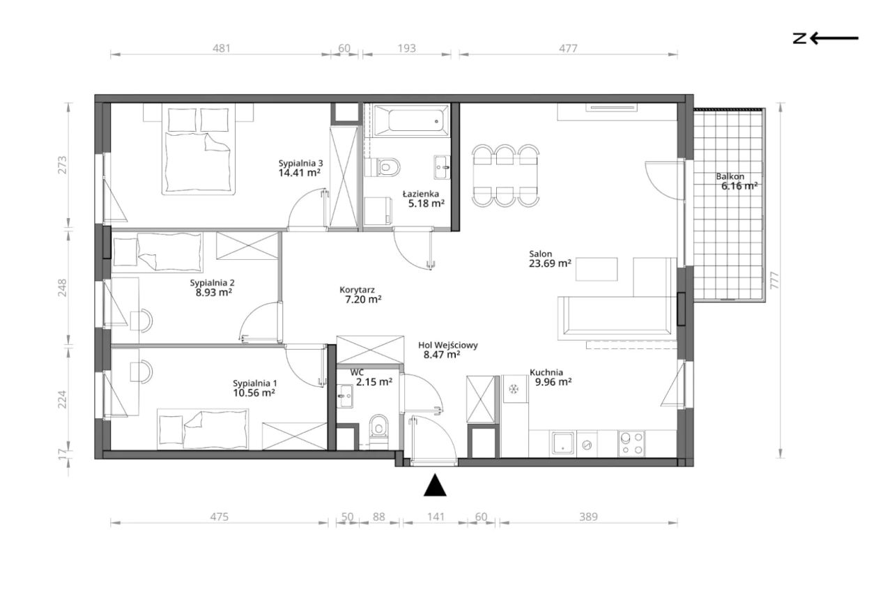 Mieszkanie 4-pokojowe Warszawa Praga-Południe, ul. Podskarbińska. Zdjęcie 7