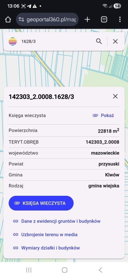 Działka rolna Klwów. Zdjęcie 2