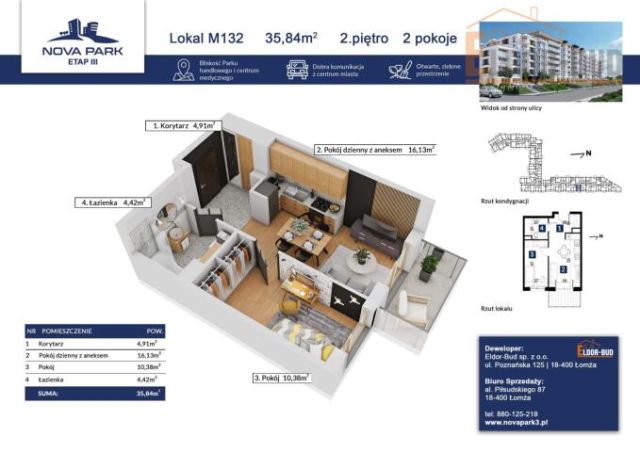 Mieszkanie 2-pokojowe Łomża, ul. Akademicka. Zdjęcie 9