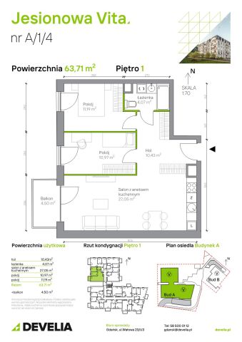Mieszkanie 3-pokojowe Gdańsk Wrzeszcz, ul. Jesionowa. Zdjęcie 6