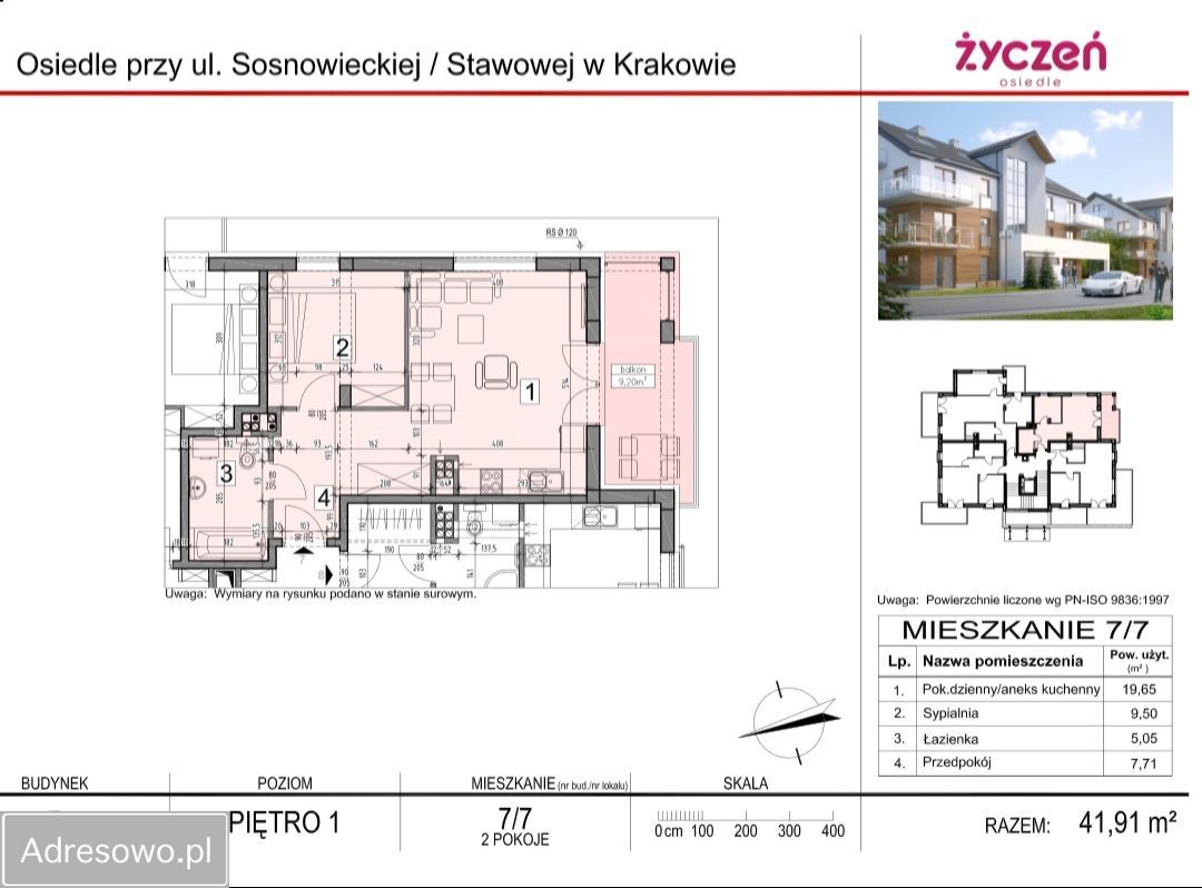 Mieszkanie 2-pokojowe Kraków Bronowice Wielkie, ul. Sosnowiecka. Zdjęcie 12
