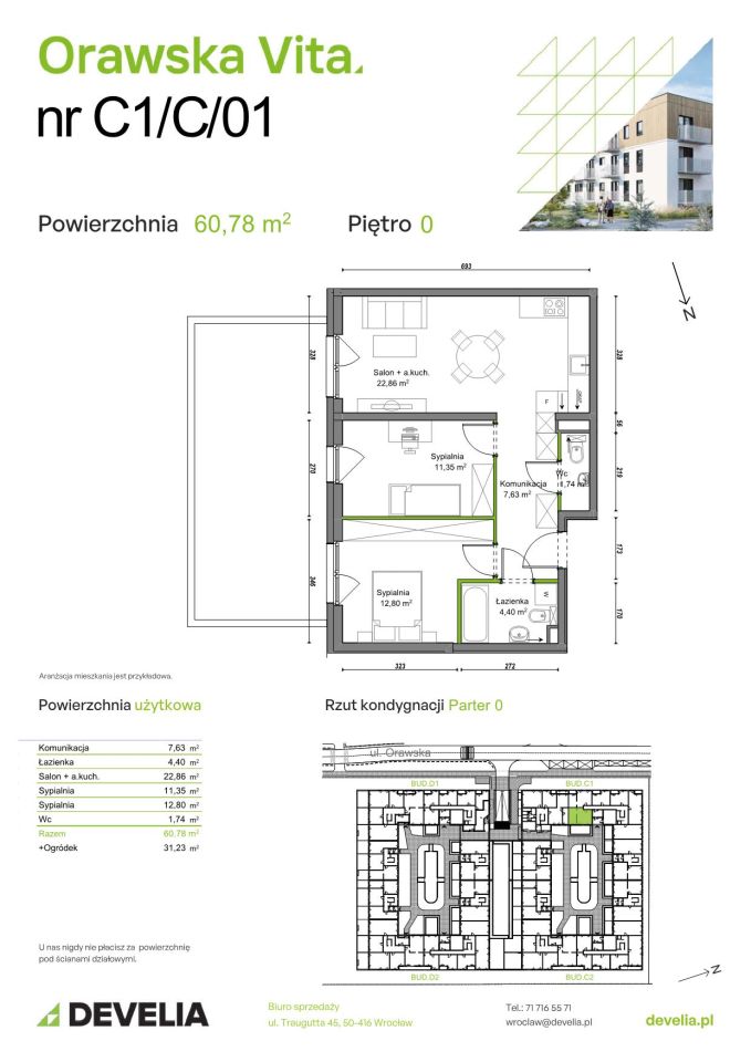 Mieszkanie 3-pokojowe Wrocław Ołtaszyn, ul. Orawska. Zdjęcie 8