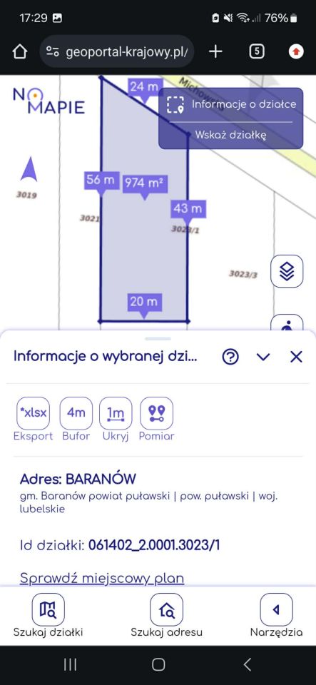 Działka budowlana Baranów, ul. Michowska. Zdjęcie 3