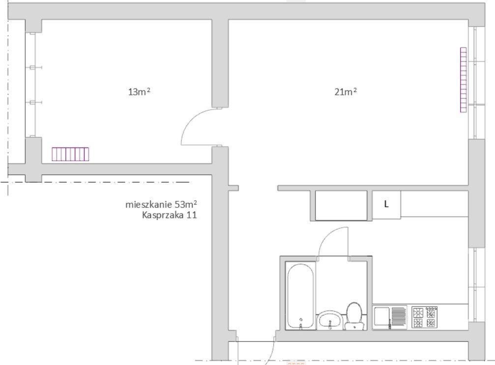 Mieszkanie 2-pokojowe Łódź Polesie, ul. Marcina Kasprzaka. Zdjęcie 6