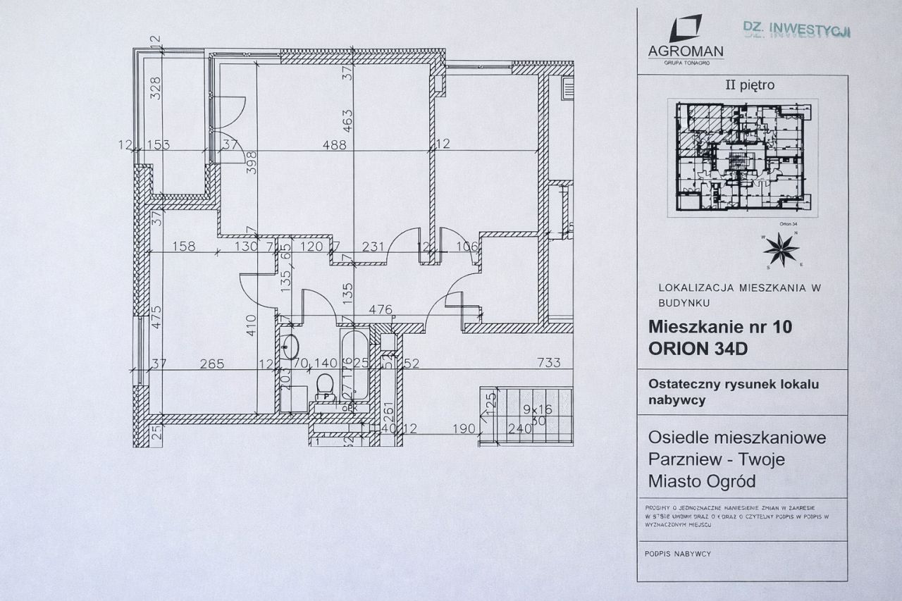 Mieszkanie 3-pokojowe Parzniew, ul. Działkowa. Zdjęcie 12