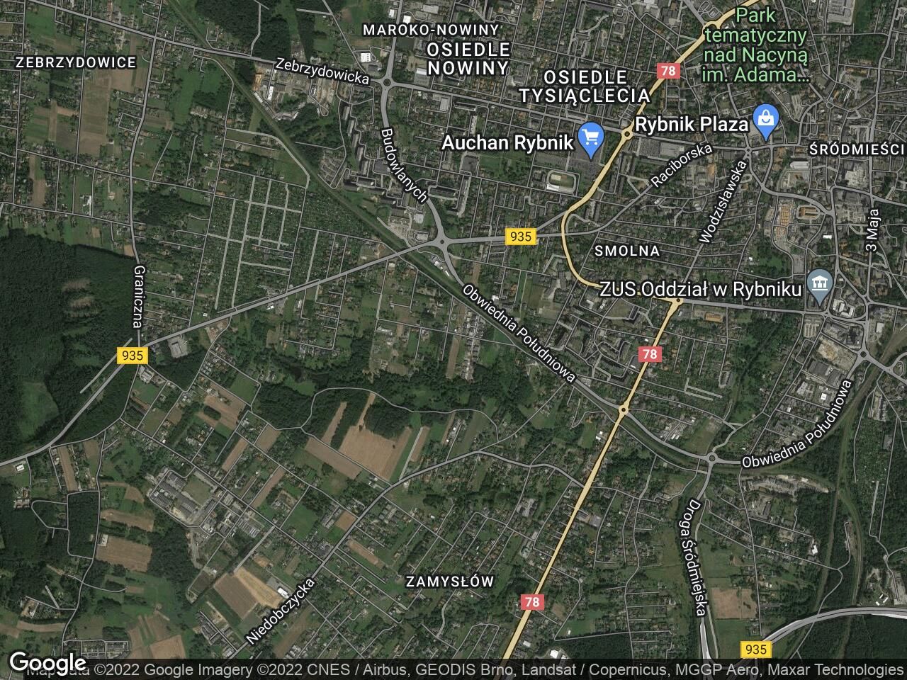 Działka budowlana Rybnik Zamysłów, ul. Na Okrzeszyńcu