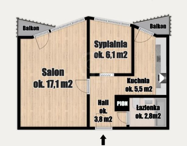 Mieszkanie 2-pokojowe Wrocław, pl. Grunwaldzki. Zdjęcie 14