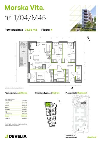 Mieszkanie 4-pokojowe Gdynia Leszczynki, ul. Działdowska. Zdjęcie 7