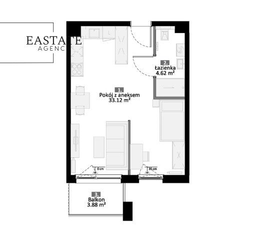 Mieszkanie 1-pokojowe Gdańsk Sobieszewo, ul. Turystyczna. Zdjęcie 14