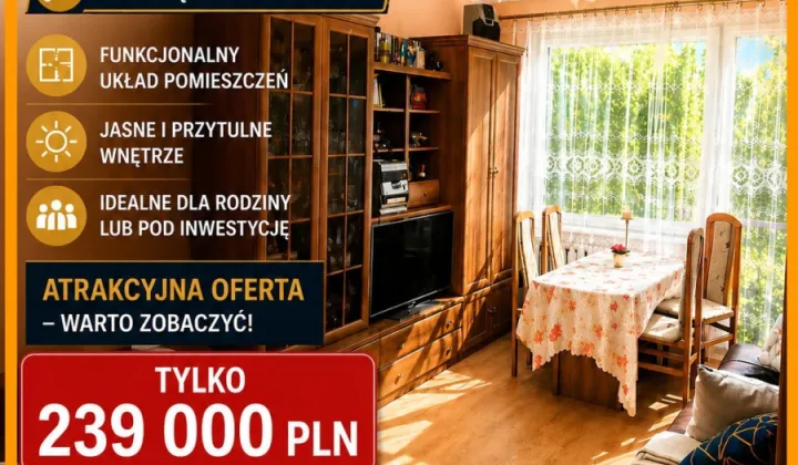 Mieszkanie 3-pokojowe Brodnica, ul. Stanisława Wyspiańskiego