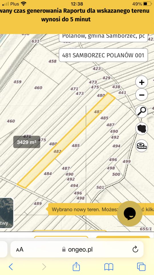 Działka rolna Polanów. Zdjęcie 2