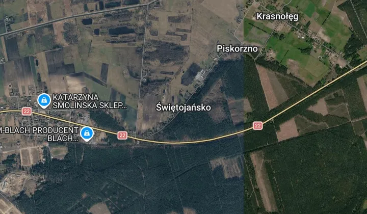 Działka rolno-budowlana Świętojańsko