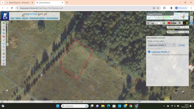 Działka budowlana Łagoszów Wielki Dobromil. Zdjęcie 1