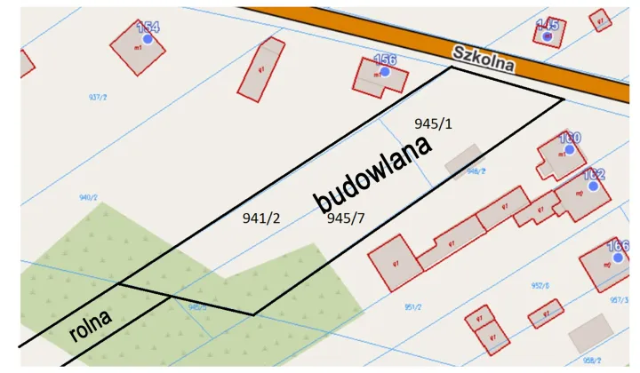Działka rolno-budowlana Brody, ul. Szkolna