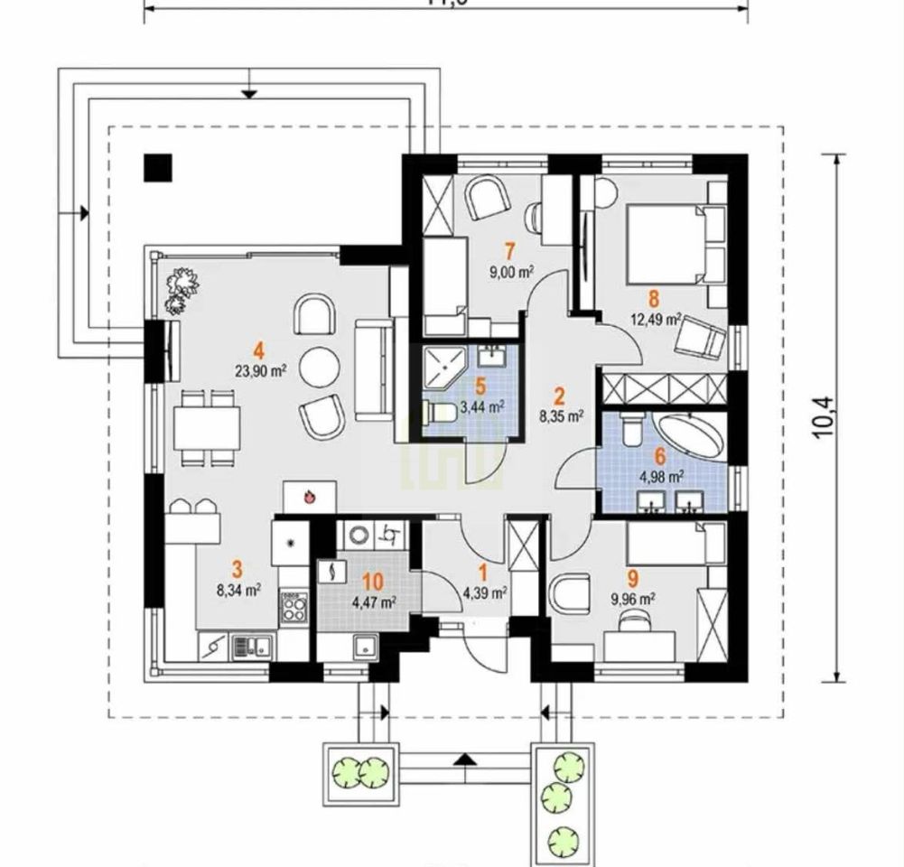 dom wolnostojący, 4 pokoje Ludwinów, ul. Szmaragdowa. Zdjęcie 6