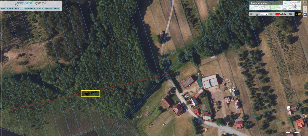 Działka leśna Zelwa Kiecie