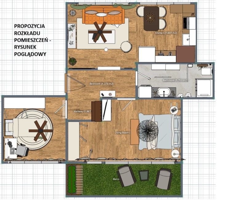 Mieszkanie 3-pokojowe Wrocław Kuźniki, ul. Włodzimierza Majakowskiego. Zdjęcie 23