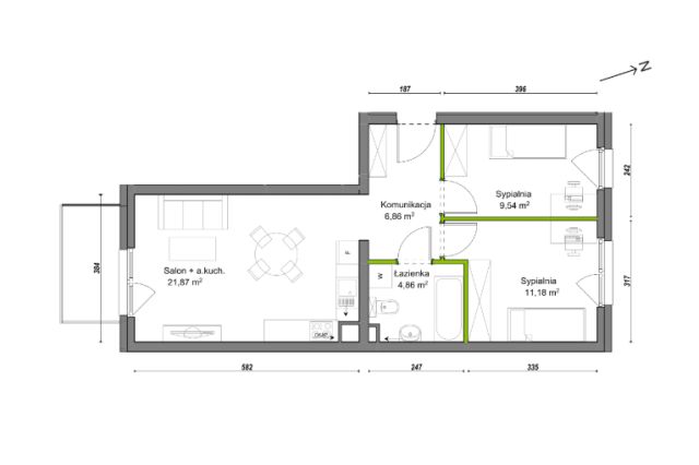 Mieszkanie 3-pokojowe Wrocław Ołtaszyn, ul. Orawska. Zdjęcie 8