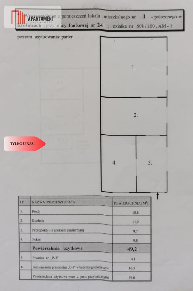 Mieszkanie 2-pokojowe Krośnice, ul. Parkowa. Zdjęcie 11