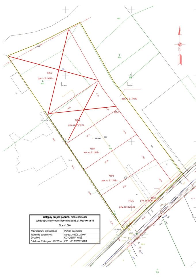 Działka budowlana Kościelna Wieś, ul. Ostrowska. Zdjęcie 2