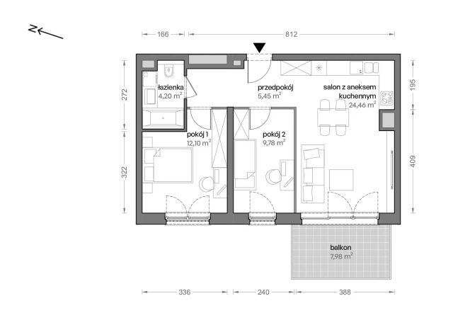 Mieszkanie 3-pokojowe Katowice Brynów, ul. Ceglana. Zdjęcie 7