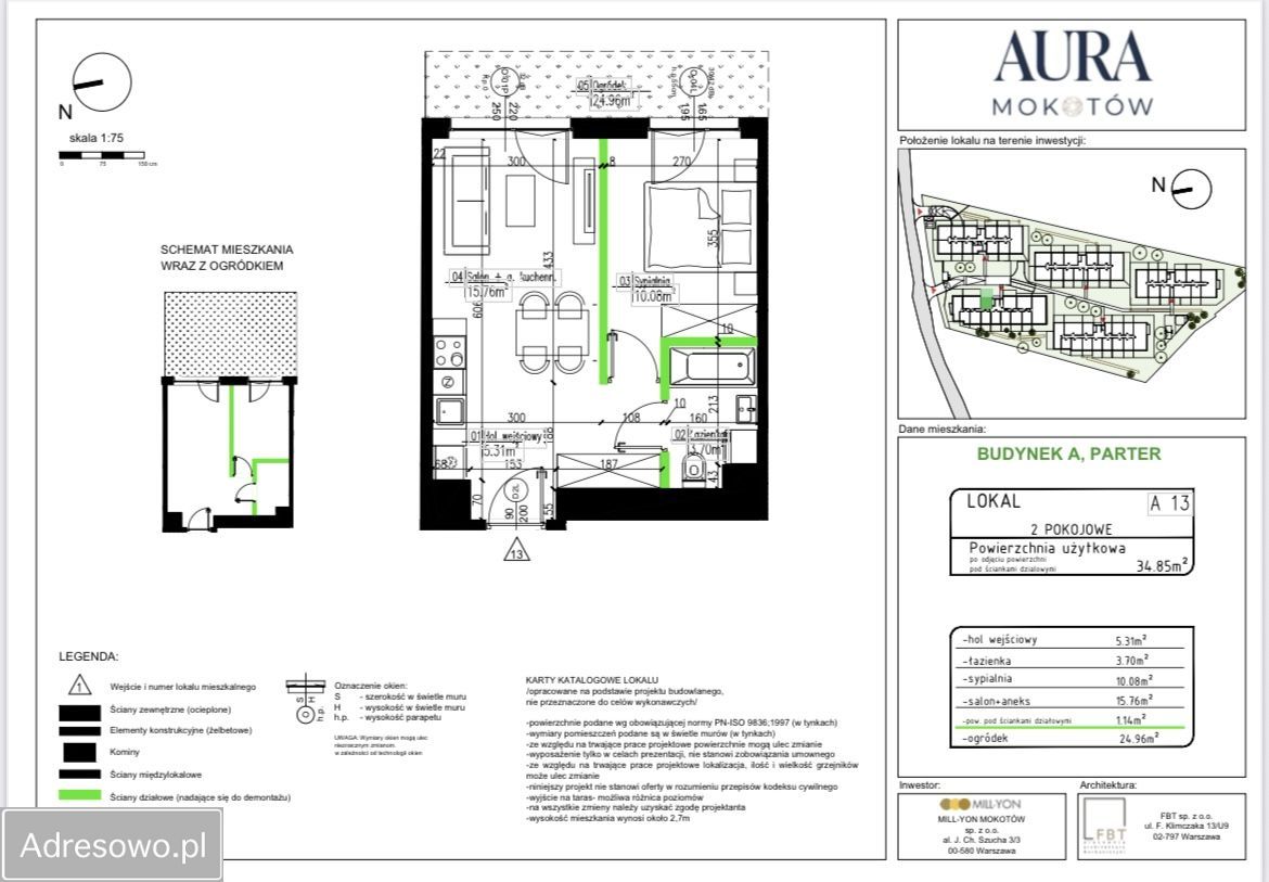Mieszkanie 2-pokojowe Warszawa Dolny Mokotów, ul. Bluszczańska. Zdjęcie 10