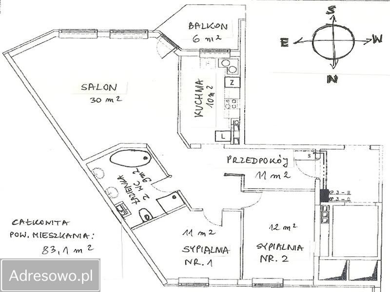 Mieszkanie 3-pokojowe Warszawa Ursynów, al. Komisji Edukacji Narodowej. Zdjęcie 11