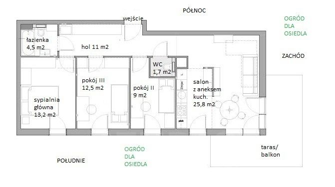 Mieszkanie 4-pokojowe Kraków Ruczaj, ul. Czerwone Maki. Zdjęcie 10