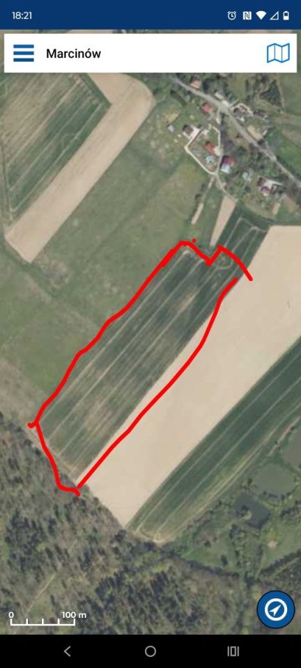 Działka rolna Marcinów