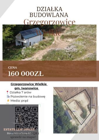 Działka budowlana Grzegorzowice Wielkie. Zdjęcie 2
