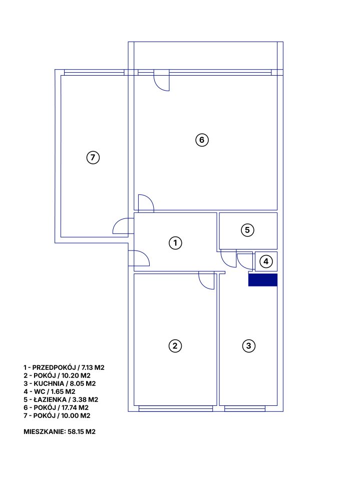 Mieszkanie 3-pokojowe Wyszków Centrum, ul. Generała Józefa Sowińskiego. Zdjęcie 9