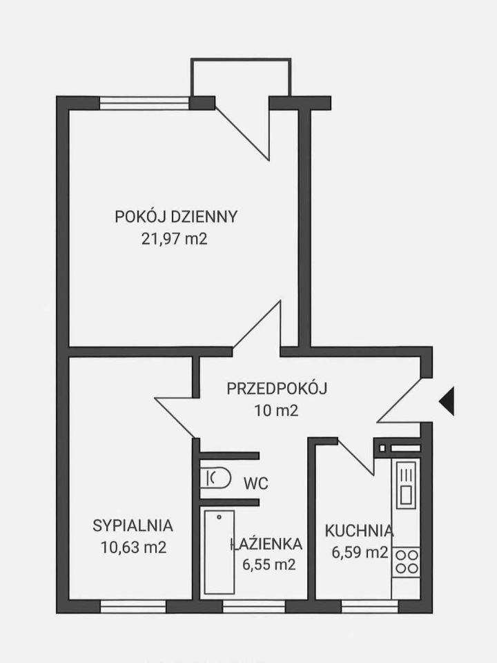 Mieszkanie 2-pokojowe Rzeszów Baranówka, ul. Stefana Starzyńskiego. Zdjęcie 8