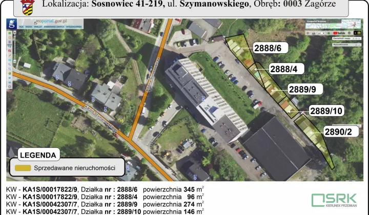 Działka inna Sosnowiec Zagórze, ul. Karola Szymanowskiego