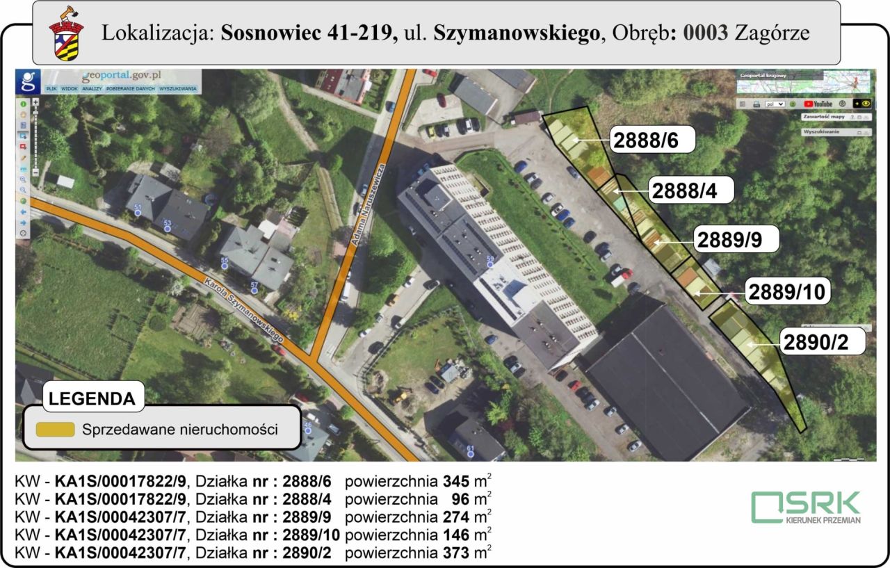 Działka inna Sosnowiec Zagórze, ul. Karola Szymanowskiego. Zdjęcie 1