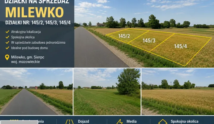 Działka budowlana Milewko