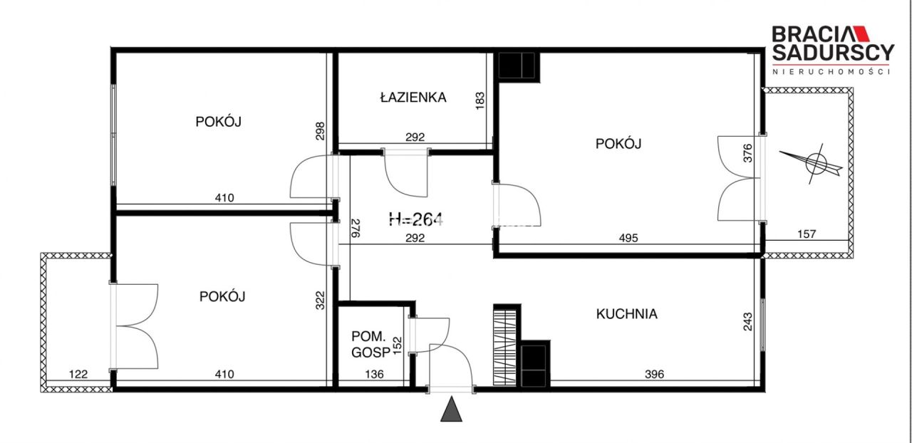 Mieszkanie 3-pokojowe Kraków Podgórze, ul. Myśliwska. Zdjęcie 25