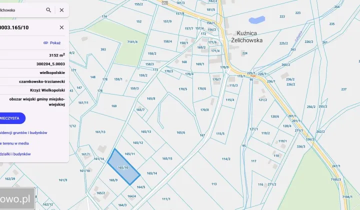 Działka rolno-budowlana Kuźnica Żelichowska