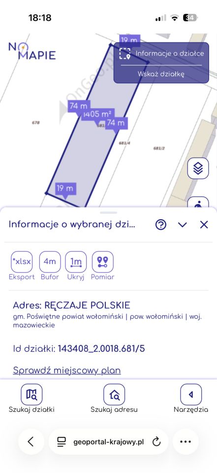 Działka budowlana Ręczaje Polskie. Zdjęcie 2