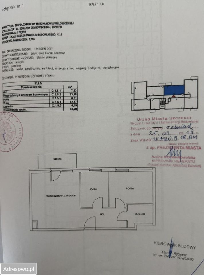 Mieszkanie 3-pokojowe Szczecin Niebuszewo, ul. Edwarda Dembowskiego. Zdjęcie 20