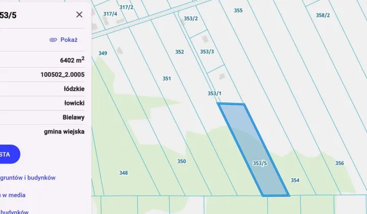 Działka rekreacyjna Borówek