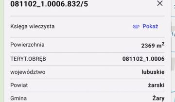 Działka inwestycyjna Żary, ul. Kaszubska