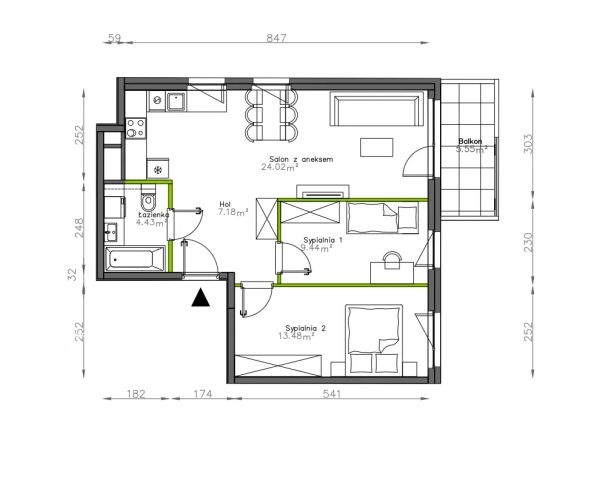 Mieszkanie 3-pokojowe Warszawa Praga-Południe, ul. Podskarbińska. Zdjęcie 7